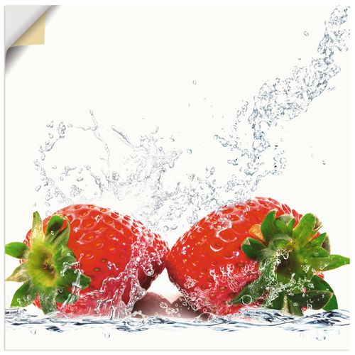 4057738276821 - Wandbild ARTLAND Erdbeeren mit Spritzwasser Bilder Gr B H 40 cm x 40 cm Wandaufkleber - Vinyl Lebensmittel quadratisch 1 St rot Bild Metallbild Metallbilder Bilder als Alubild Leinwandbild Wandaufkleber oder Poster in versch Größen 4057738276821 - Wandbild ARTLAND Erdbeeren mit Spritzwasser Bilder Gr B H 40 cm x 40 cm Wandaufkleber - Vinyl Lebensmittel quadratisch 1 St rot Bild Metallbild Metallbilder Bilder als Alubild Leinwandbild Wandaufkleber oder Poster in versch Größen
