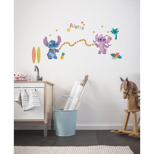 4036834141004 - Wandtattoo KOMAR Stitch Aloha - Größe 50 x 70 cm bunt Disney Folie Wandtattoos selbstklebend Wandsticker Kinderzimmer