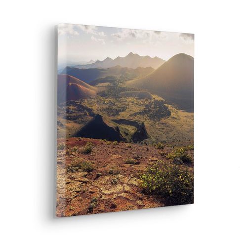 4055065031755 - Leinwandbild Keilrahmenbild - Coloured Earth - Größe 40 x 40 cm Baum Berge Blumen Blätter Foto Jahreszeiten Landschaft Meer Natur Palmen Strand (Packung 1 St) 40x40 cm (Breite x Höhe) Keilrahmenbild bunt