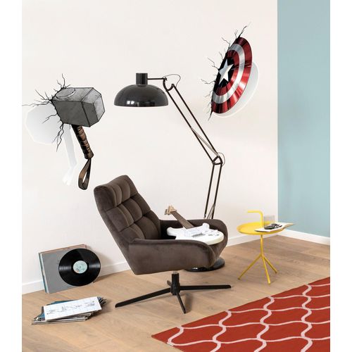 4036834345044 - Wandtattoo KOMAR Avengers Powerful Weapons - Größe 50 x 70 cm bunt Disney-Blumen-Wald Folie Wandtattoos selbstklebend Wandsticker Kinderzimmer