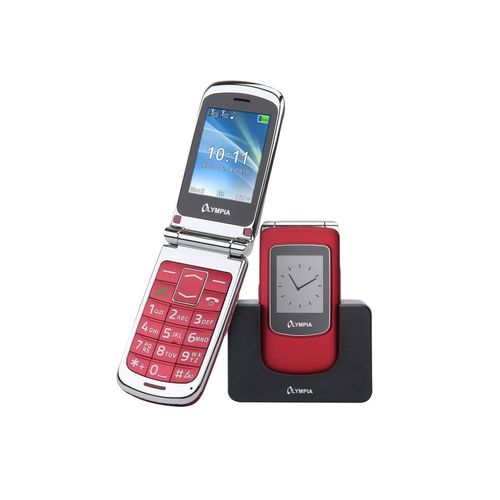 4030152022823 - OLYMPIA Style View Senioren Mobiltelefon große Tasten und Farbdisplay Rot