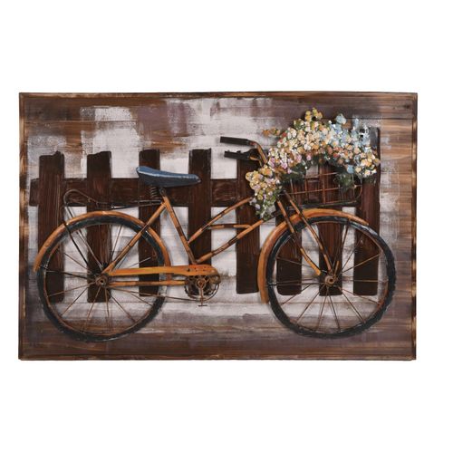 4059865632525 - 3D Metallbild Fahrrad Metall Wandbild Retro Vintage Bild Küche Wohnzimmer Deko 4059865632525 - 3D Metallbild Fahrrad Metall Wandbild Retro Vintage Bild Küche Wohnzimmer Deko