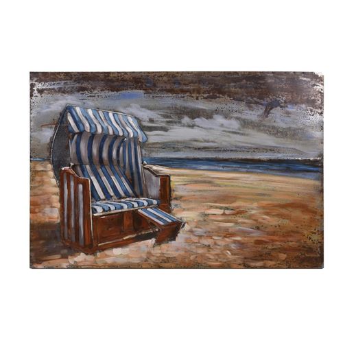 4059865632655 - 3D Metallbild Strandkorb Metall Wandbild Retro Vintage Bild Bar Küche Wohnzimmer 4059865632655 - 3D Metallbild Strandkorb Metall Wandbild Retro Vintage Bild Bar Küche Wohnzimmer