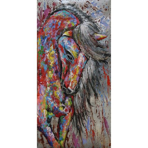 4059865696909 - Metallbild Pferd Bild Metall Deko Tier Vintage 3D Wandbild Küche Wohnzimmer Bar 4059865696909 - Metallbild Pferd Bild Metall Deko Tier Vintage 3D Wandbild Küche Wohnzimmer Bar