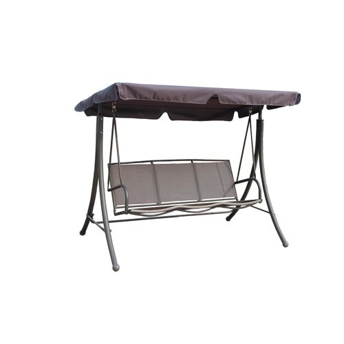 4059865396908 - Hollywoodschaukel 3-Sitzer silber taupe Garten Schaukel Möbel 4059865396908 - Hollywoodschaukel 3-Sitzer silber taupe Garten Schaukel Möbel