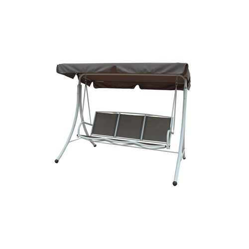 4059865396915 - Hollywoodschaukel 3-Sitzer silber taupe Garten Schaukel Möbel 4059865396915 - Hollywoodschaukel 3-Sitzer silber taupe Garten Schaukel Möbel