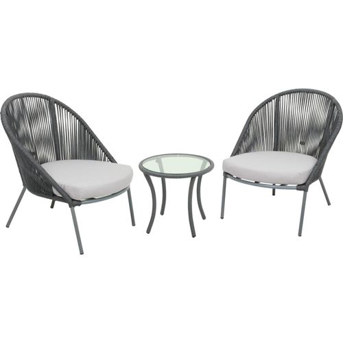 4059865459863 - Garten Sitzgruppe 3tlg + Auflage Essgruppe Gartenset Glas Tisch Sessel Set 4059865459863 - Garten Sitzgruppe 3tlg + Auflage Essgruppe Gartenset Glas Tisch Sessel Set