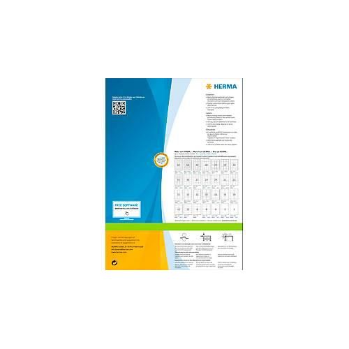 4008705046060 - Universaletiketten HERMA 4606 permanenthaftend selbstklebend bedruckbar B 381 x H 212 mm FSC®-Papier weiß 13000 Stück 200 Blatt