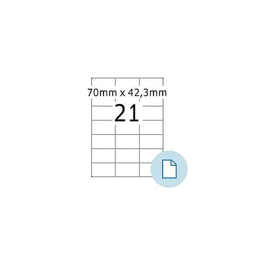 4008705084215 - Blattetiketten HERMA 8421 permanenthaftend bedruckbar B 70 x H 423 mm Papier weiß 10500 Stück 500 Blatt 4008705084215 - Blattetiketten HERMA 8421 permanenthaftend bedruckbar B 70 x H 423 mm Papier weiß 10500 Stück 500 Blatt