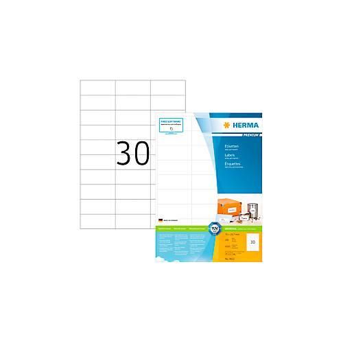 4008705046121 - Universaletiketten HERMA 4612 permanenthaftend selbstklebend bedruckbar B 70 x H 297 mm FSC®-Papier weiß 6000 Stück 200 Blatt 4008705046121 - Universaletiketten HERMA 4612 permanenthaftend selbstklebend bedruckbar B 70 x H 297 mm FSC®-Papier weiß 6000 Stück 200 Blatt