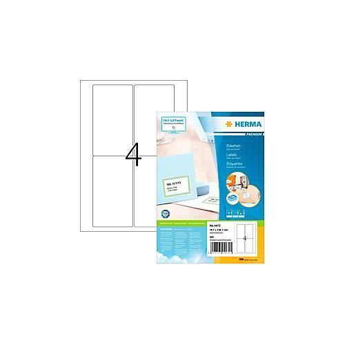 4008705044721 - Universaletiketten HERMA 4472 permanenthaftend selbstklebend bedruckbar B 787 x H 1397 mm FSC®-Papier weiß 400 Stück 100 Blatt 4008705044721 - Universaletiketten HERMA 4472 permanenthaftend selbstklebend bedruckbar B 787 x H 1397 mm FSC®-Papier weiß 400 Stück 100 Blatt