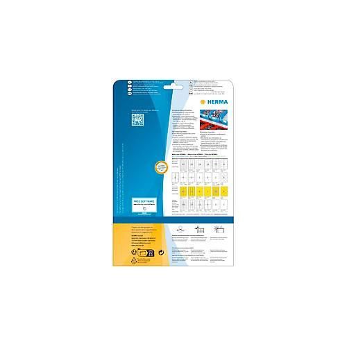 4008705046916 - Folienetiketten HERMA 4691 selbstklebend besonders stark haftend wetterfest bedruckbar B 66 x H 338 mm Folie weiß 600 Stück 25 Blatt