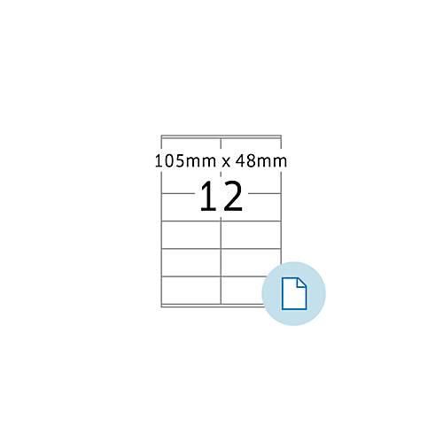 4008705084192 - Blattetiketten HERMA 8419 permanenthaftend bedruckbar B 105 x H 48 mm Papier weiß 6000 Stück 500 Blatt