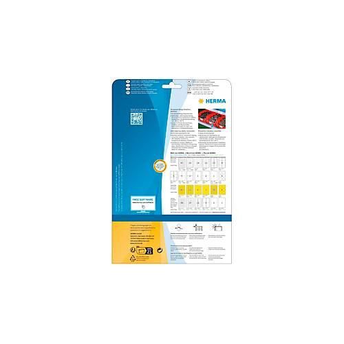4008705045735 - Folienetiketten HERMA 4573 selbstklebend wiederablösbar wetterfest bedruckbar B 66 x H 338 mm weiß 480 Stück 20 Blatt