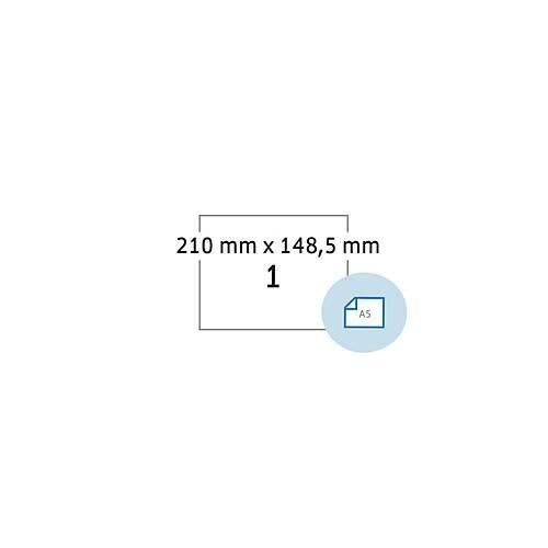 4008705581035 - Blattetiketten HERMA 58103 permanenthaftend besonders stark haftend wetterfest bedruckbar B 210 x H 1485 mm PE-Folie weiß 500 Stück 500 Blatt