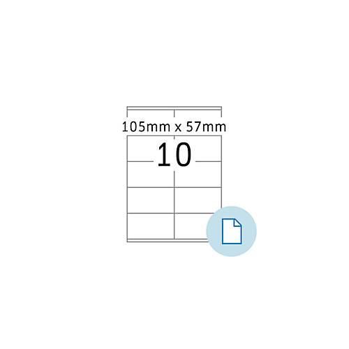 4008705084208 - Blattetiketten HERMA 8420 permanenthaftend bedruckbar B 105 x H 57 mm Papier weiß 5000 Stück 500 Blatt