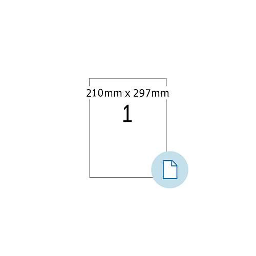 4008705084222 - Blattetiketten HERMA 8422 permanenthaftend bedruckbar B 210 x H 297 mm Papier weiß 500 Stück 500 Blatt