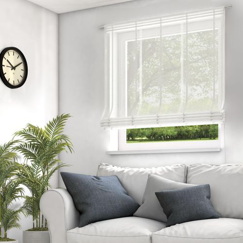 4006470486166 - Raffrollo NEUTEX FOR YOU Vienna-ECO Gr 1 grau (wollweiß grau) B60cm H140cm Jacquard Obermaterial 100% Polyester Raffrollos