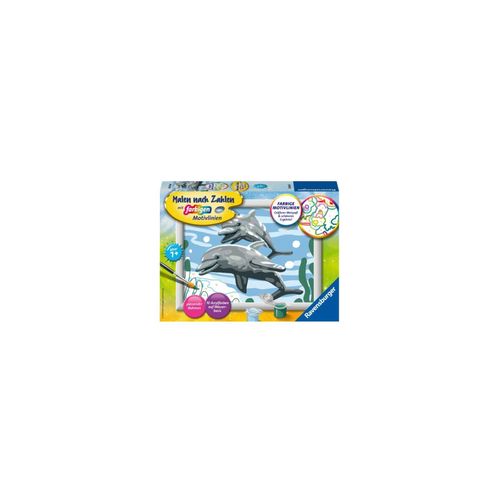 4005556284689 - Malen nach Zahlen - Jeder kann malen (Mal-Sets) Bildgröße 13 x 18 cm Malen nach Zahlen 28468 - Freundliche Delfine - Kinder ab 7 Jahre