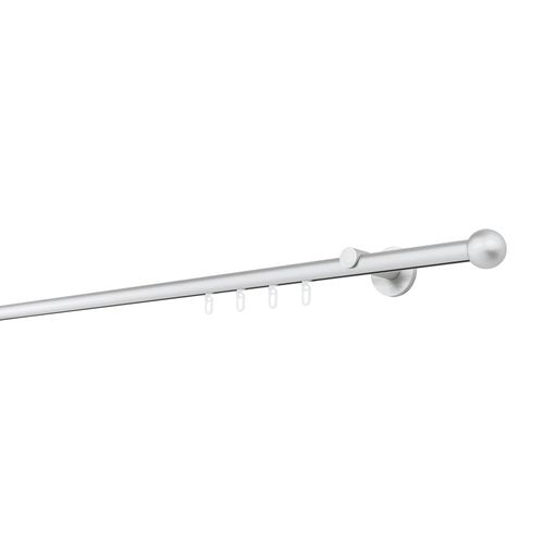 4066866166690 - Gardinenstange auf Maß Innenlauf 20mm Cap 1-lauf Vorhangstange Wandträger 65cm Stilgarnitur Gleiter für Vorhänge - Alu-Silber - 140cm 4066866166690 - Gardinenstange auf Maß Innenlauf 20mm Cap 1-lauf Vorhangstange Wandträger 65cm Stilgarnitur Gleiter für Vorhänge - Alu-Silber - 140cm