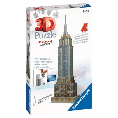4005556112715 - Ravensburger 3D Puzzle 11271 - Mini Empire State Building - Miniaturversion des berühmten Wahrzeichens aus New York zum Puzzeln in 3D - ab 8 Jahren