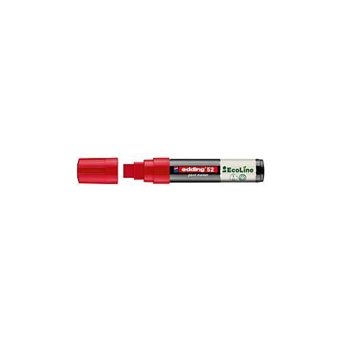 4057305072641 - Lackmarker 52 EcoLine Schreibfarbe Rot Keilspitze Strichstärke 4-15 mm mit Kappe wasserbasiert nachfüllbar 5 Stück