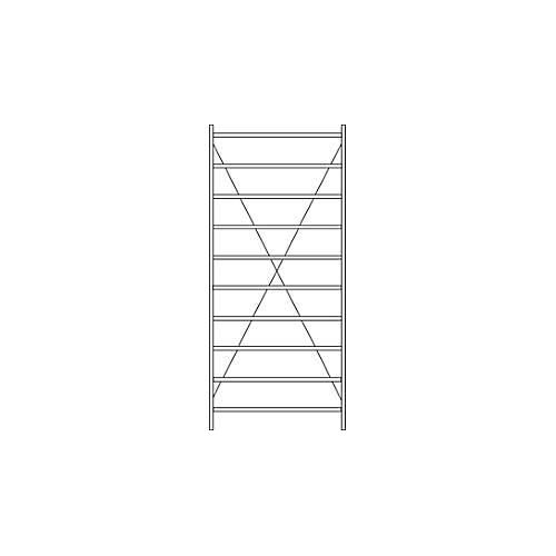 4052939596600 - Grundregal R 3000 10 Böden B 1345 mm x T 400 mm Böden lackiert 4052939596600 - Grundregal R 3000 10 Böden B 1345 mm x T 400 mm Böden lackiert