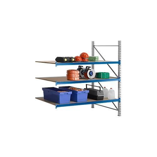 4052941140761 - Regalsystem WR 600 Anbaufeld Traverse blau mit 3 Ebenen 2500 x 1800 x 800 mm