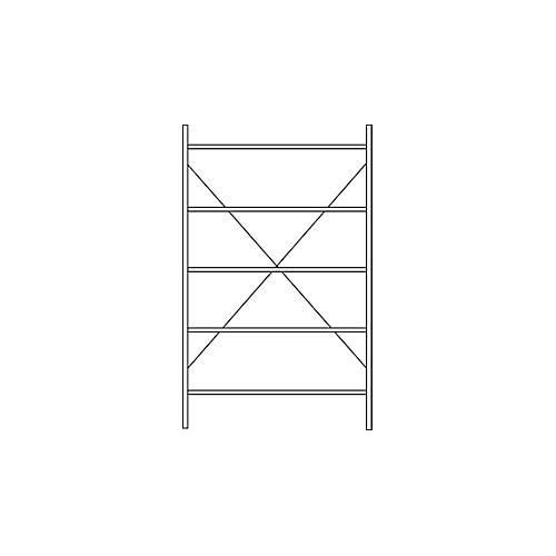 4052941929694 - Fachbodenregal SSI Schäfer R3000 Grundregal 5 verzinkte Böden Tiefe 500 mm Fachlast 250 kg B 1345 1315 x H 1960 mm