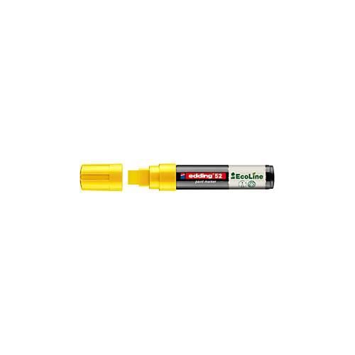 4057305072658 - Lackmarker 52 EcoLine Schreibfarbe Gelb Keilspitze Strichstärke 4-15 mm mit Kappe wasserbasiert nachfüllbar 5 Stück