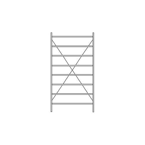 4052939596556 - Grundregal R 3000 8 Böden B 1345 mm x T 600 mm Böden lackiert 4052939596556 - Grundregal R 3000 8 Böden B 1345 mm x T 600 mm Böden lackiert