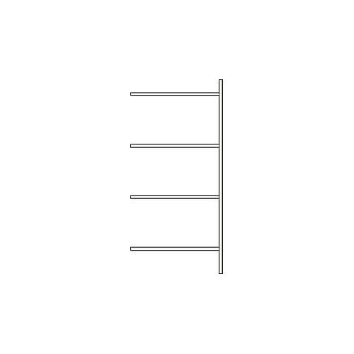 4052941090080 - Anbauregal 4 Böden H 2278 x B 1055 x T 300 mm lackiert