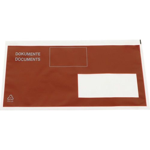 4251924705236 - Dokumententasche DIN lang VE 250 Stk Länge 230 mm Fenster rechts 4251924705236 - Dokumententasche DIN lang VE 250 Stk Länge 230 mm Fenster rechts
