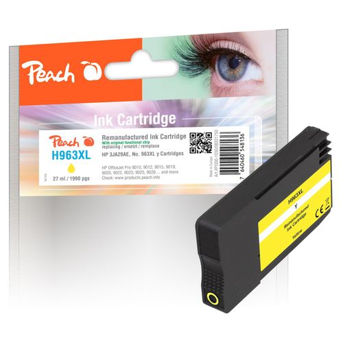 7640460548136 - HP 963 XLY Druckerpatrone XL ye ersetzt HP No 963XL Y 3JA29AE für zB HP OfficeJet Pro 9012 HP OfficeJet Pro 9014 HP OfficeJet Pro 9015 (wiederaufbereitet)