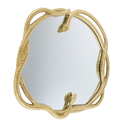 4251561920092 - riess-ambiente Spiegel SNAKE L 50cm gold Metall Schlangen-Skulptur