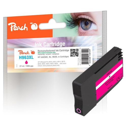 7640460548129 - HP 963 XLM Druckerpatrone XL ma ersetzt HP No 963XL M 3JA28AE für zB HP OfficeJet Pro 9012 HP OfficeJet Pro 9014 HP OfficeJet Pro 9015 (wiederaufbereitet)