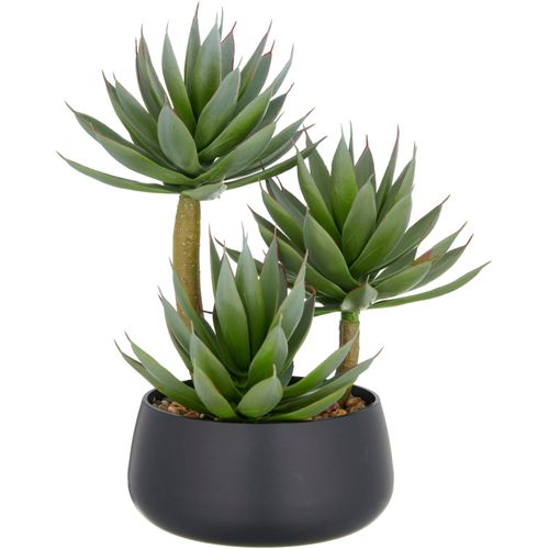 4064118326328 - Kunstpflanze CREATIV GREEN Agave blue glow grün H28cm Kunststoff Kunstpflanzen mit dekorativem Kies 4064118326328 - Kunstpflanze CREATIV GREEN Agave blue glow grün H28cm Kunststoff Kunstpflanzen mit dekorativem Kies