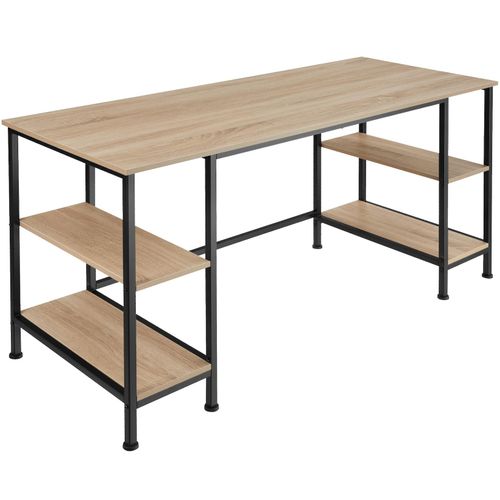 4061173206541 - tectake® Computer-Schreibtisch Industrial Style 2 Seitenregale mit je 2 Ablagefächern 137 x 55 x 75 cm