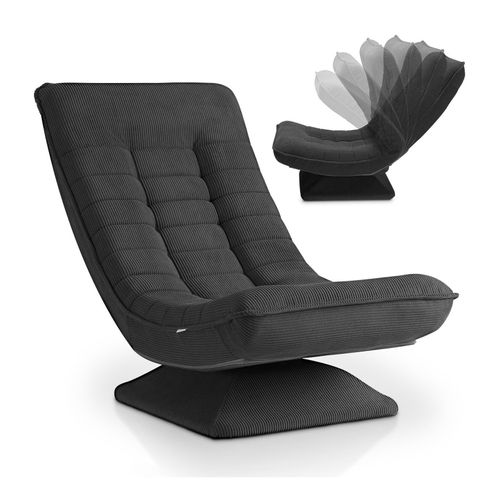 4262437183923 - Relaxsessel Korsika - ergonomisch 360° drehbar 5-lagige Polsterung klappbar - Cord Grau 4262437183923 - Relaxsessel Korsika - ergonomisch 360° drehbar 5-lagige Polsterung klappbar - Cord Grau