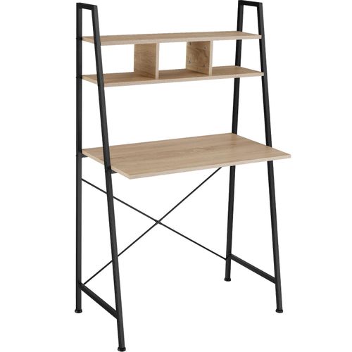4061173242785 - tectake® Schreibtisch Industrial Style trapezförmiges Gestell 3 Staufächer 855 x 465 x 140 cm