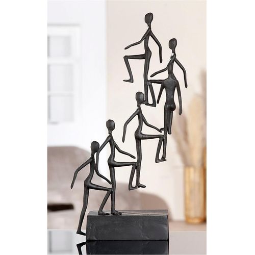 4063387555538 - Engelfigur CASABLANCA BY GILDE Skulptur get up together braun B20cm H385cm T8cm Eisen Dekofiguren