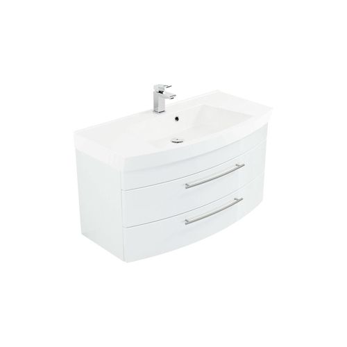 4251461514452 - POSSEIK Waschbecken mit Unterschrank LUNA weiß 1005 x 502 x 572 cm 4251461514452 - POSSEIK Waschbecken mit Unterschrank LUNA weiß 1005 x 502 x 572 cm