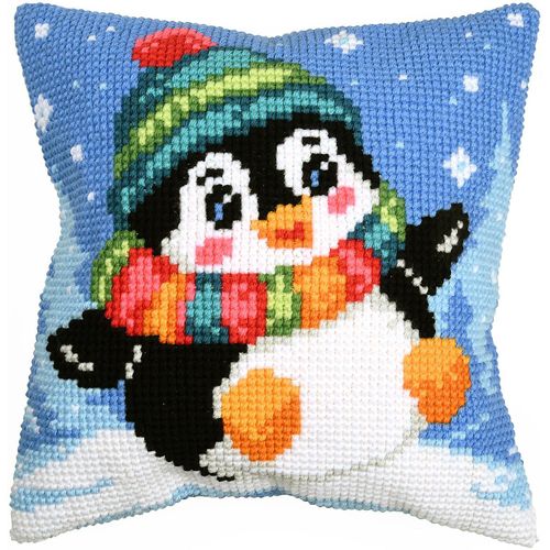 5413480655946 - Kreuzstichkissen Happy Pinguin