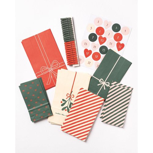 4001868140583 - Adventskalendertüten-Set rot-grün 24 Stück 4001868140583 - Adventskalendertüten-Set rot-grün 24 Stück