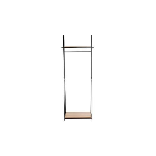 4001070259929 - Standgarderobe HAKU Gesamttragkraft 15 kg 2 Ablagen B 680 x T 400 x H 1660 mm Stahl Holz schwarz dunkles Eiche-Dekor 4001070259929 - Standgarderobe HAKU Gesamttragkraft 15 kg 2 Ablagen B 680 x T 400 x H 1660 mm Stahl Holz schwarz dunkles Eiche-Dekor
