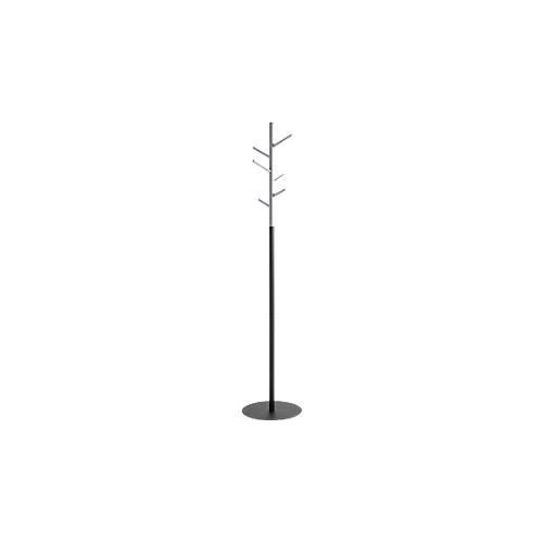 4001070545244 - Garderobenständer HAKU 6 Haken mit jeweils 5 kg Tragkraft Ø 360 x H 1700 mm Stahlrohr pulverbeschichtet Holz Metall grau-schwarz 4001070545244 - Garderobenständer HAKU 6 Haken mit jeweils 5 kg Tragkraft Ø 360 x H 1700 mm Stahlrohr pulverbeschichtet Holz Metall grau-schwarz