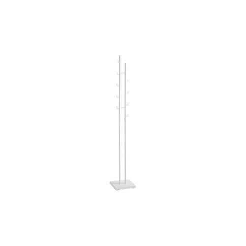4001070213532 - Garderobenständer HAKU 8 Haken mit jeweils 5 kg Tragkraft Fußplatte B 290 x T 290 x H 1760 mm Stahlrohr pulverbeschichtet Metall weiß