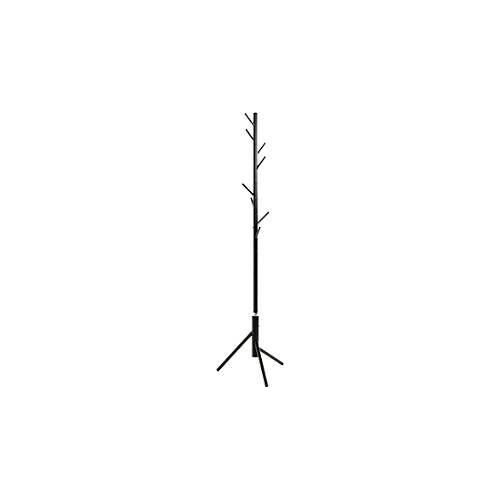 4001070525260 - Garderobenständer HAKU 8 Haken mit jeweils 5 kg Tragkraft Ø 480 x H 1730 mm Stahlrohr lackiert schwarz