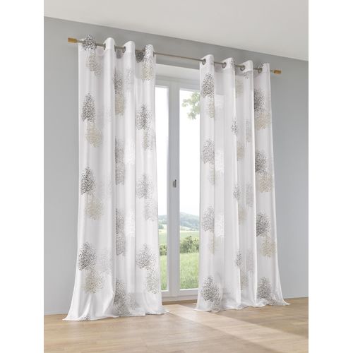 4016478003579 - Vorhang »Belinda« (1 St) Gardine halbtransparent Ausbrenner bedruckt Viskose-Polyester