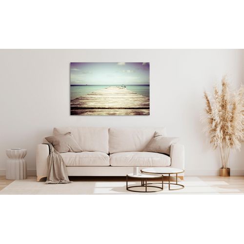 4047809884130 - Acrylglasbild QUEENCE Etzel Bilder Gr B H 90 cm x 60 cm Acrylglasbild Meer Querformat 1 St grün Acrylglasbilder
